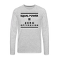 Equal Power T-Shirt - Men Long Sleeve - Sym-Black - heather gray