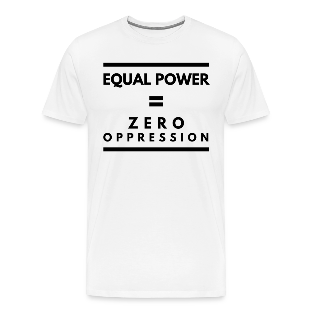 Equal Power T-Shirt - Men Short Sleeve - Sym-Black - white