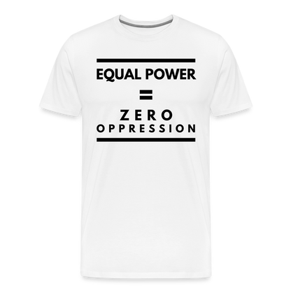 Equal Power T-Shirt - Men Short Sleeve - Sym-Black - white