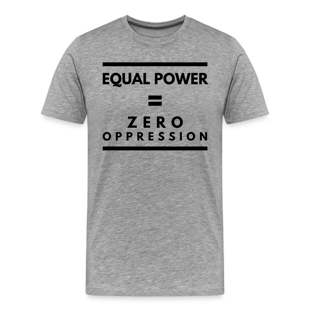 Equal Power T-Shirt - Men Short Sleeve - Sym-Black - heather gray