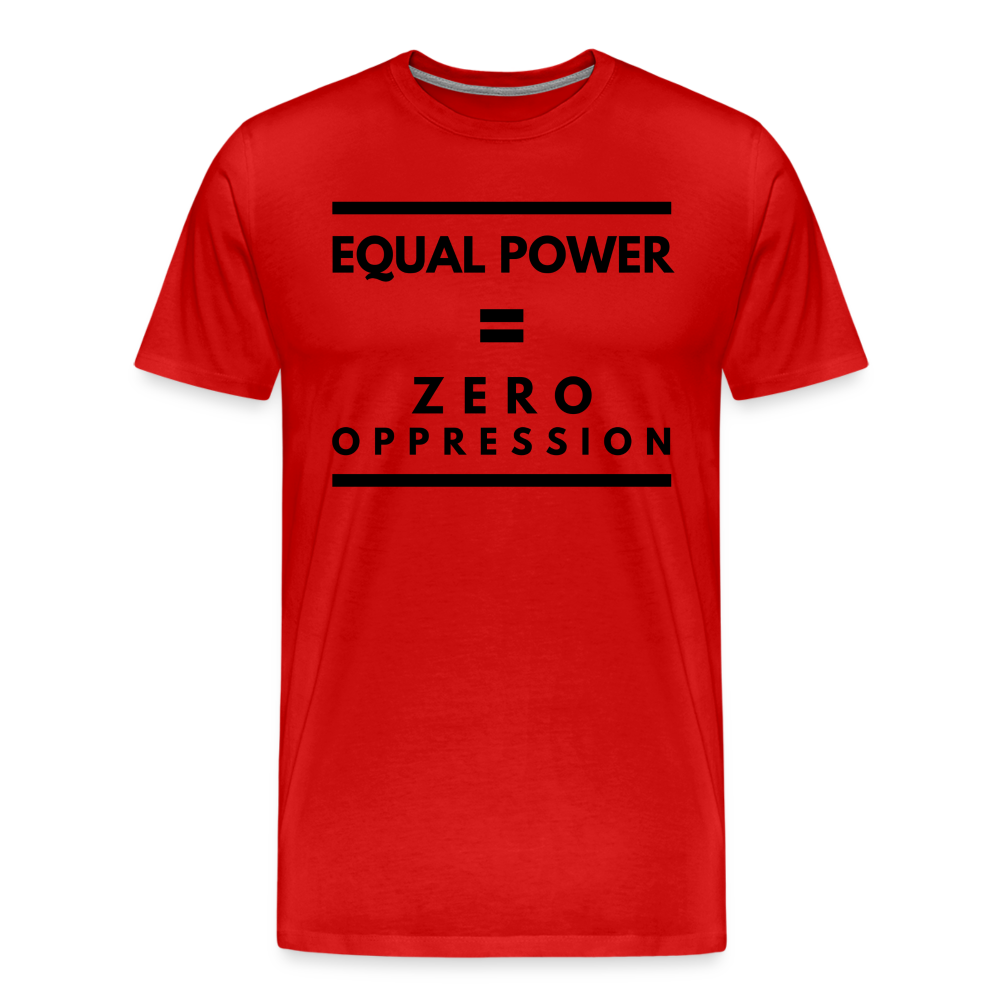 Equal Power T-Shirt - Men Short Sleeve - Sym-Black - red