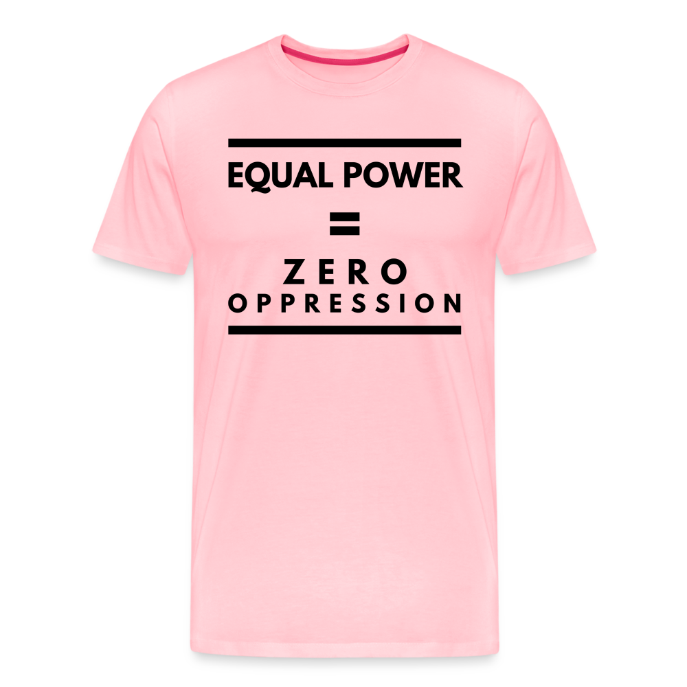 Equal Power T-Shirt - Men Short Sleeve - Sym-Black - pink