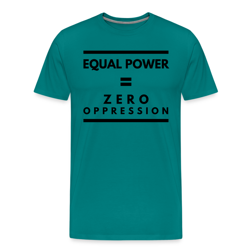 Equal Power T-Shirt - Men Short Sleeve - Sym-Black - teal