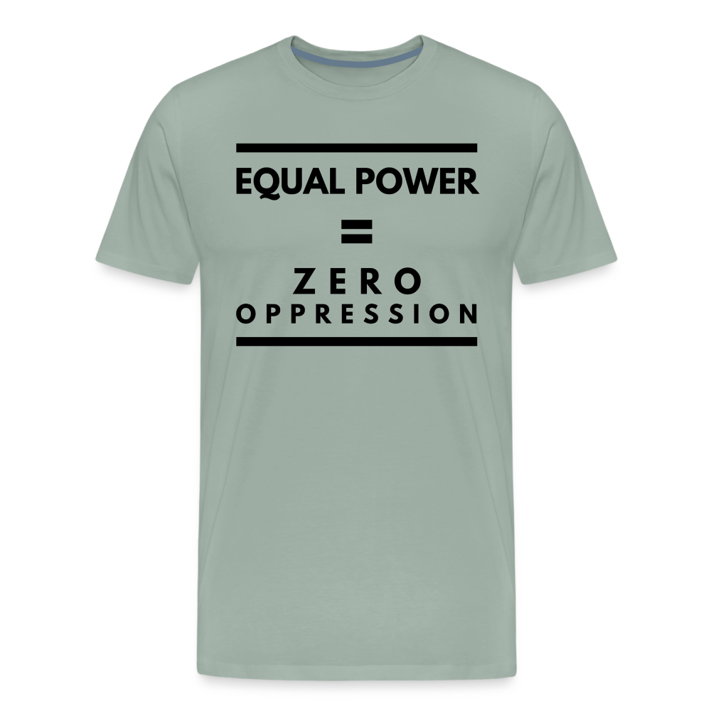 Equal Power T-Shirt - Men Short Sleeve - Sym-Black - steel green