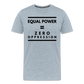 Equal Power T-Shirt - Men Short Sleeve - Sym-Black - heather ice blue