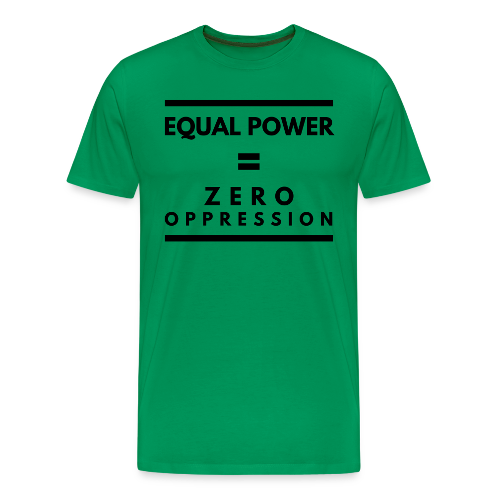 Equal Power T-Shirt - Men Short Sleeve - Sym-Black - kelly green