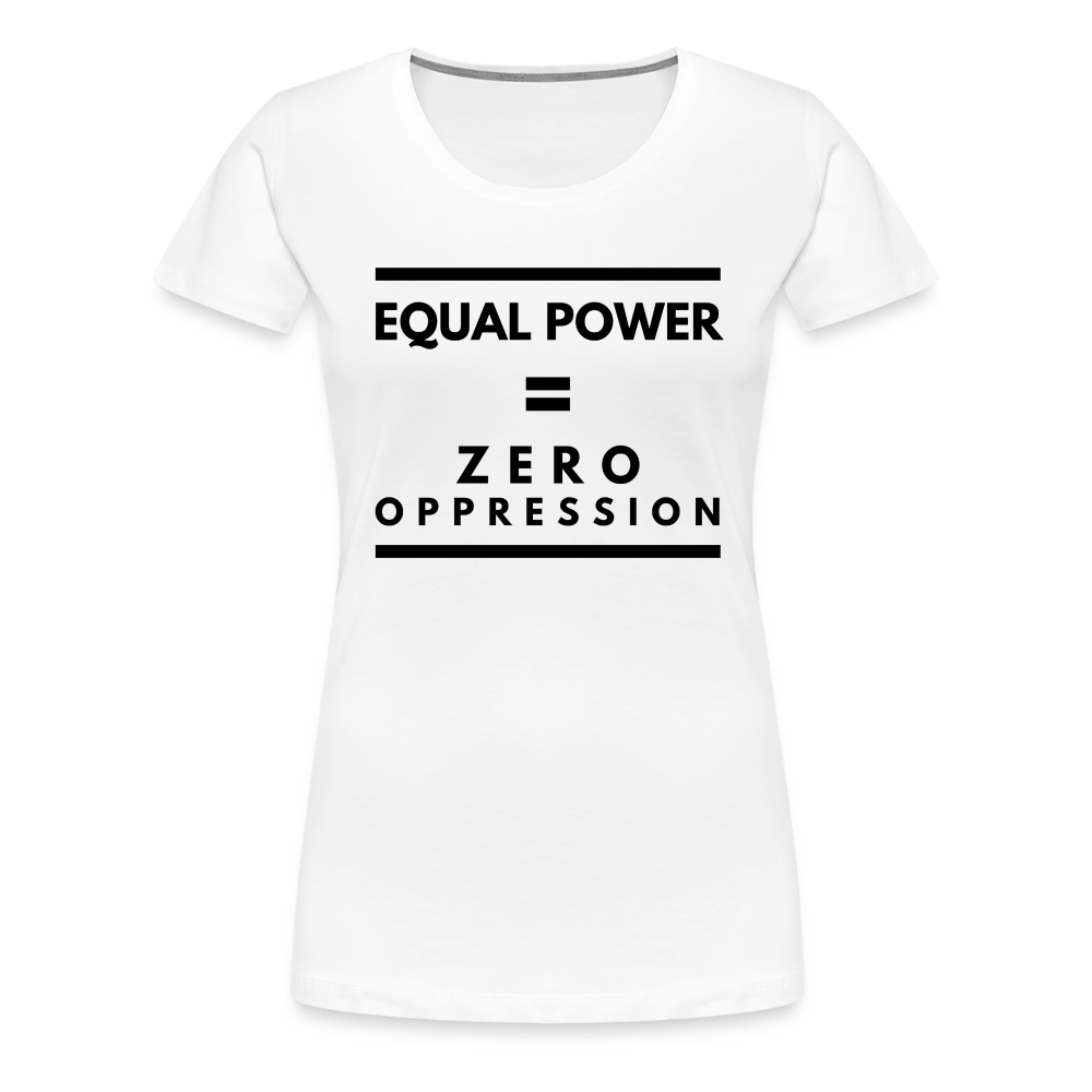 Equal Power T-Shirt - Women Short Sleeve - Sym-Black - white