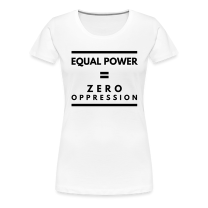 Equal Power T-Shirt - Women Short Sleeve - Sym-Black - white