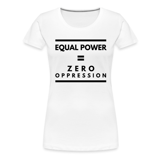 Equal Power T-Shirt - Women Short Sleeve - Sym-Black - white