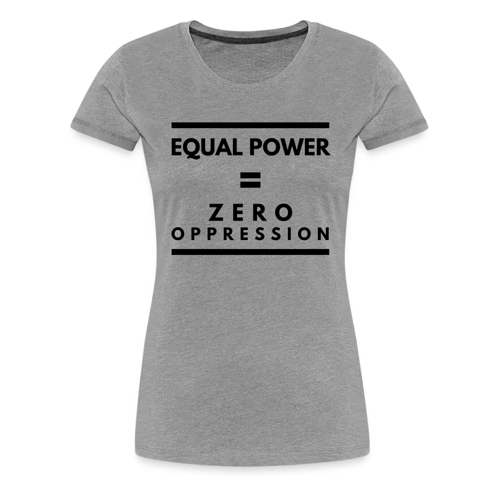 Equal Power T-Shirt - Women Short Sleeve - Sym-Black - heather gray