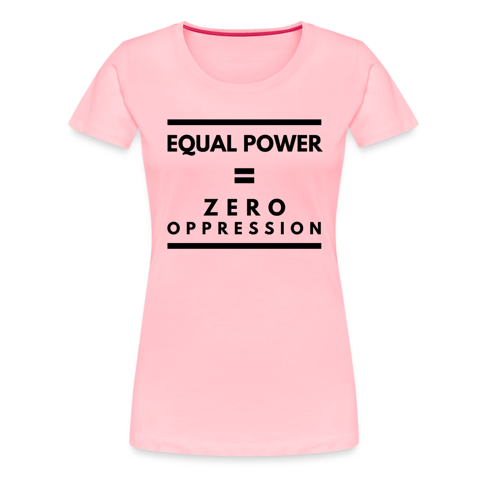 Equal Power T-Shirt - Women Short Sleeve - Sym-Black - pink