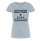 Equal Power T-Shirt - Women Short Sleeve - Sym-Black - heather ice blue