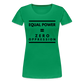 Equal Power T-Shirt - Women Short Sleeve - Sym-Black - kelly green