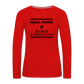 Equal Power T-Shirt - Women Long Sleeve - Sym-Black - red