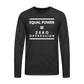Equal Power T-Shirt - Men Long Sleeve - Sym-White - charcoal grey