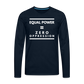Equal Power T-Shirt - Men Long Sleeve - Sym-White - deep navy