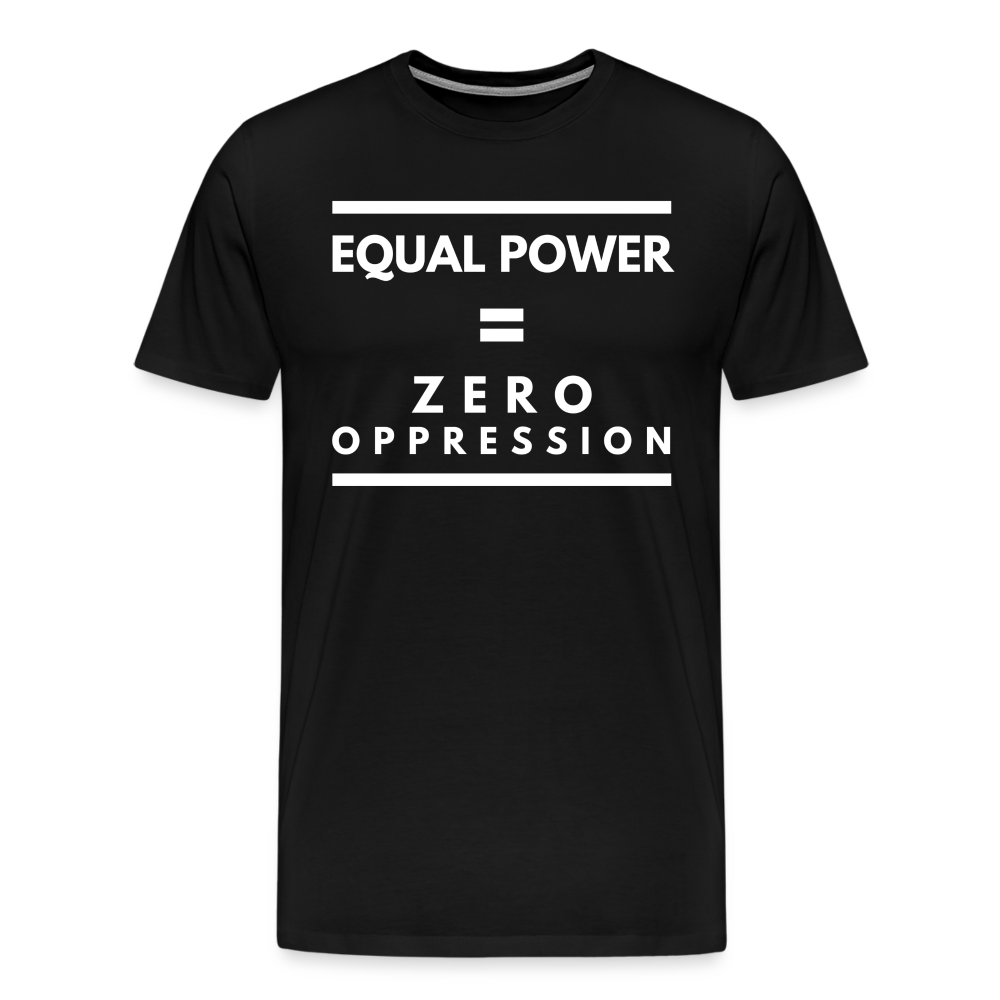 Equal Power T-Shirt - Men Short Sleeve - Sym-White - black