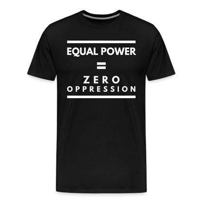 Equal Power T-Shirt - Men Short Sleeve - Sym-White - black