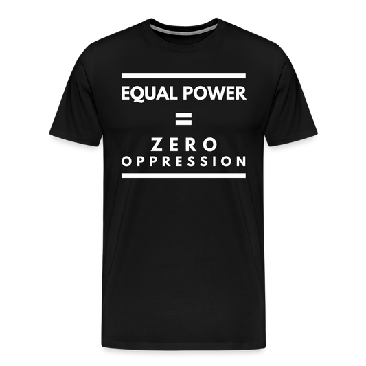 Equal Power T-Shirt - Men Short Sleeve - Sym-White - black