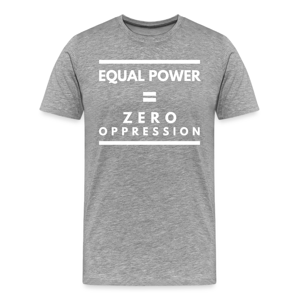 Equal Power T-Shirt - Men Short Sleeve - Sym-White - heather gray