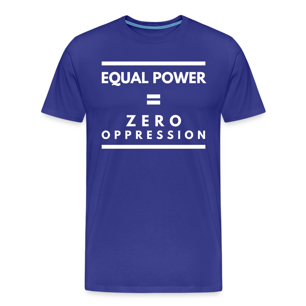 Equal Power T-Shirt - Men Short Sleeve - Sym-White - royal blue