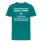 Equal Power T-Shirt - Men Short Sleeve - Sym-White - teal