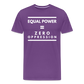 Equal Power T-Shirt - Men Short Sleeve - Sym-White - purple