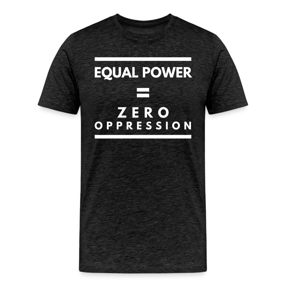 Equal Power T-Shirt - Men Short Sleeve - Sym-White - charcoal grey