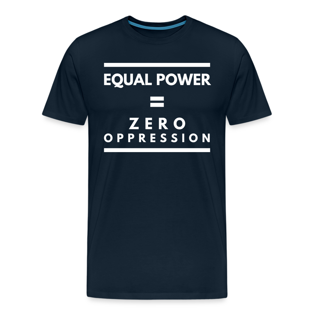 Equal Power T-Shirt - Men Short Sleeve - Sym-White - deep navy