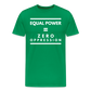Equal Power T-Shirt - Men Short Sleeve - Sym-White - kelly green