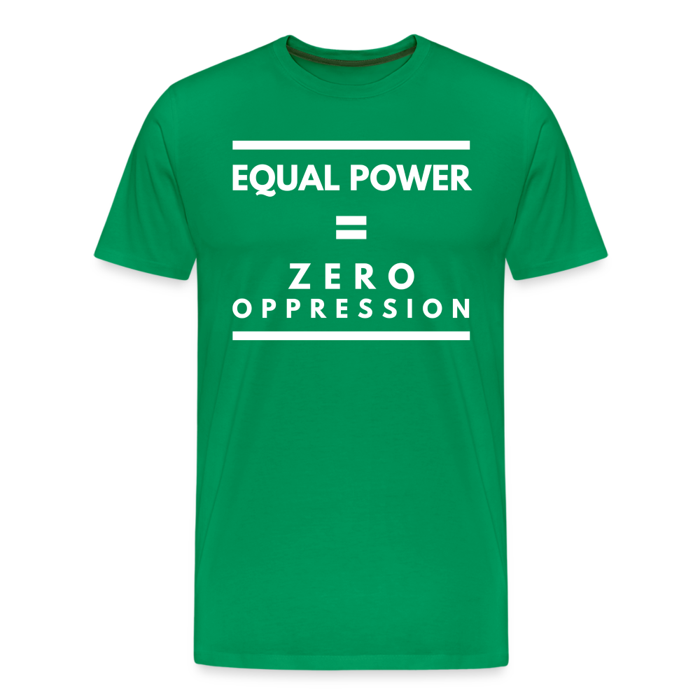 Equal Power T-Shirt - Men Short Sleeve - Sym-White - kelly green