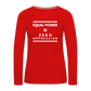 Equal Power T-Shirt - Women Long Sleeve - Sym-White - red