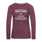 Equal Power T-Shirt - Women Long Sleeve - Sym-White - heather burgundy
