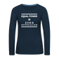 Equal Power T-Shirt - Women Long Sleeve - Sym-White - deep navy