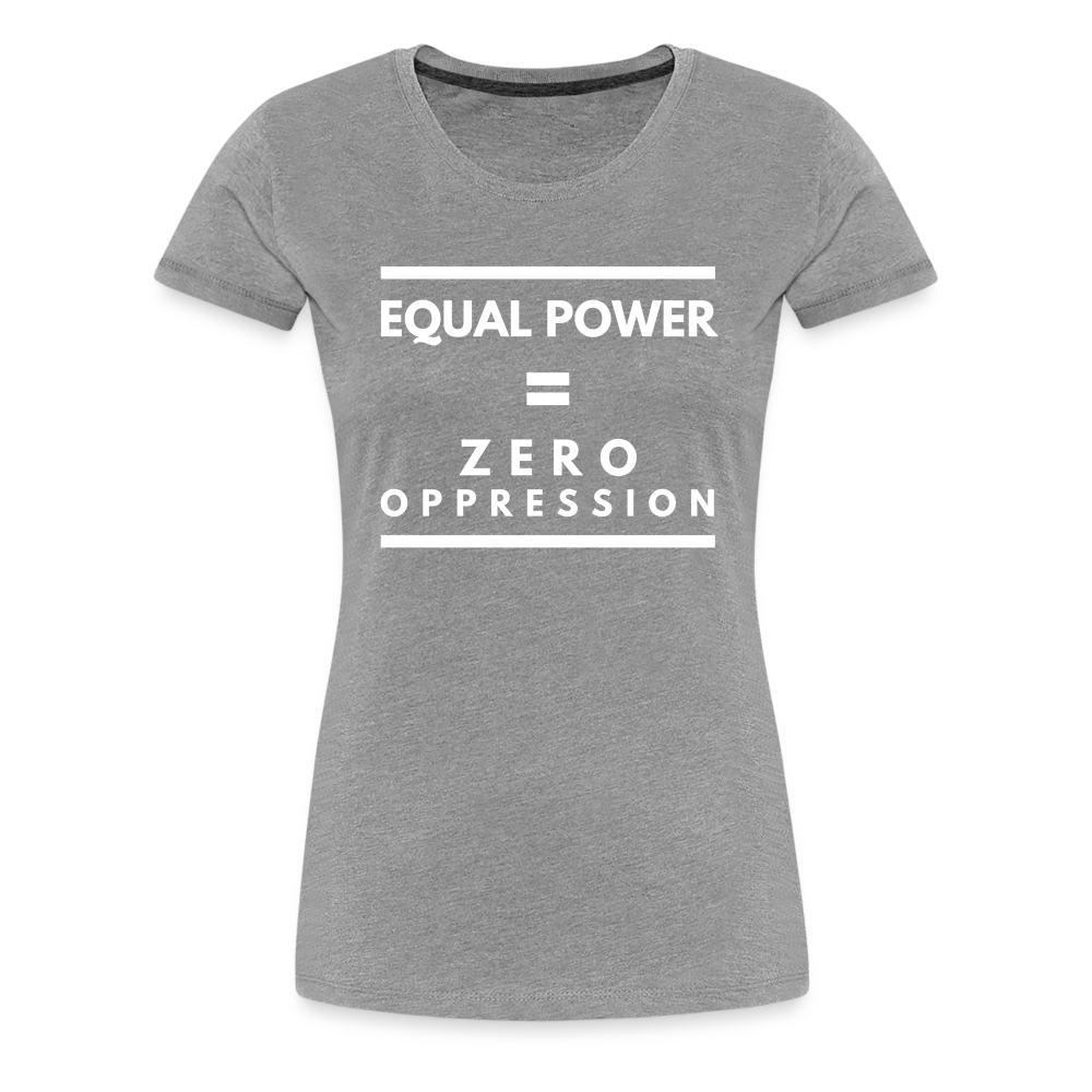 Equal Power T-Shirt - Women Short Sleeve - Sym-White - heather gray