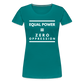 Equal Power T-Shirt - Women Short Sleeve - Sym-White - teal