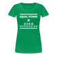 Equal Power T-Shirt - Women Short Sleeve - Sym-White - kelly green