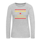 Equal Power T-Shirt - Women Long Sleeve - Sym-Red-Yellow - heather gray