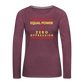 Equal Power T-Shirt - Women Long Sleeve - Sym-Red-Yellow - heather burgundy