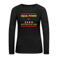 Equal Power T-Shirt - Women Long Sleeve - Sym-Red-Yellow - charcoal grey