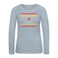Equal Power T-Shirt - Women Long Sleeve - Sym-Red-Yellow - heather ice blue