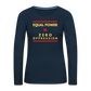 Equal Power T-Shirt - Women Long Sleeve - Sym-Red-Yellow - deep navy