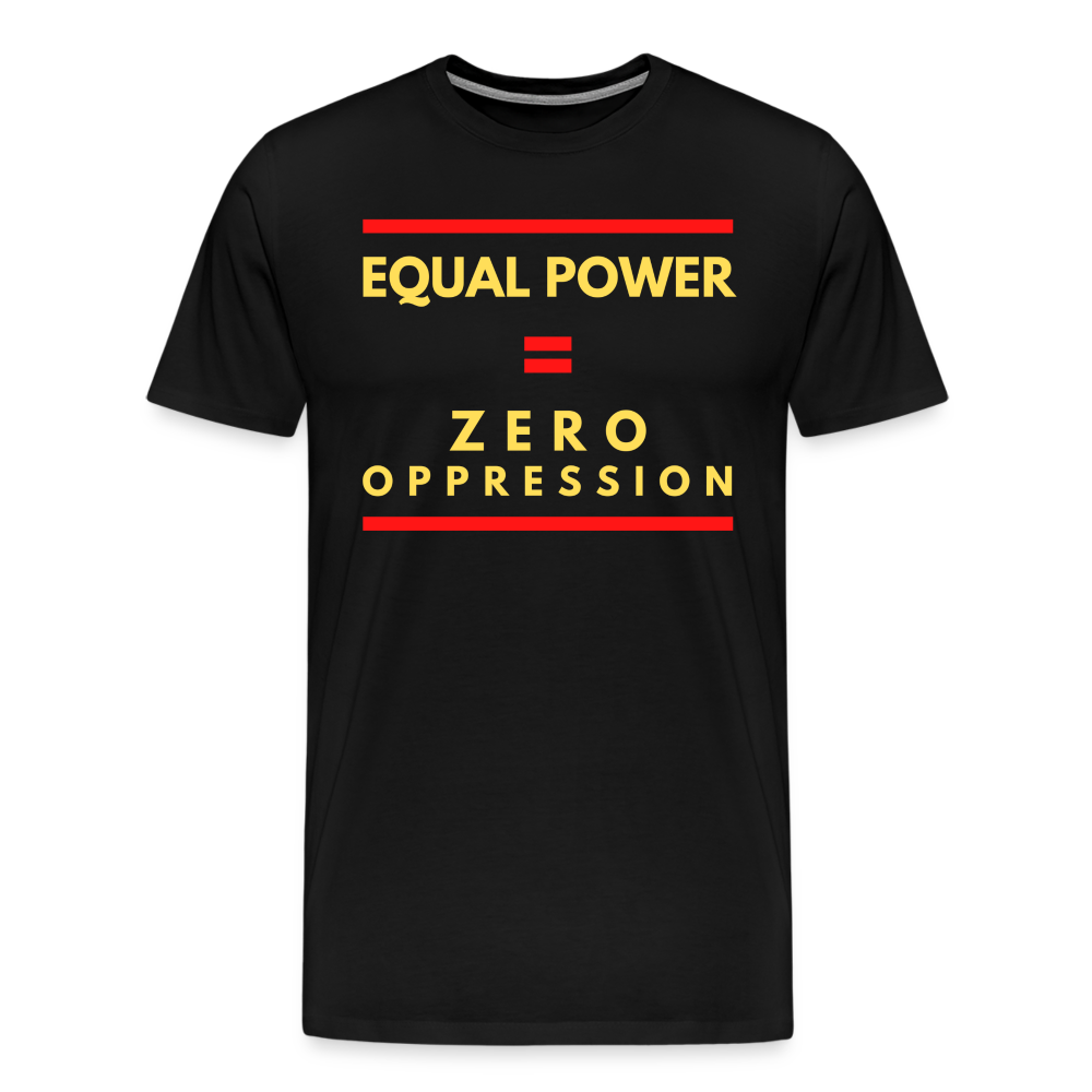 Equal Power T-Shirt - Men Short Sleeve - Sym-Red-Yellow - black