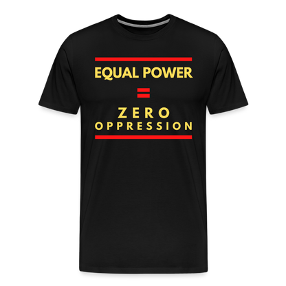 Equal Power T-Shirt - Men Short Sleeve - Sym-Red-Yellow - black