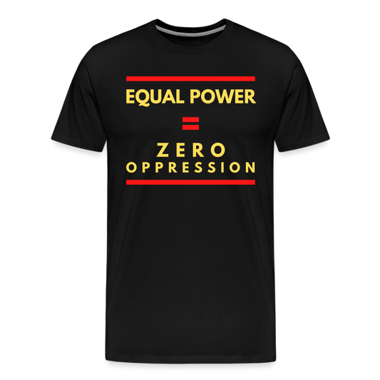 Equal Power T-Shirt - Men Short Sleeve - Sym-Red-Yellow - black