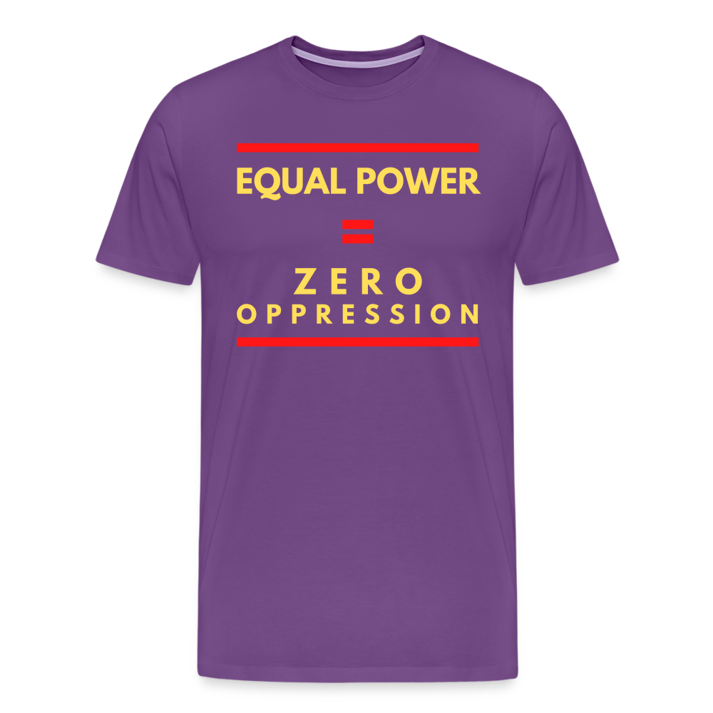 Equal Power T-Shirt - Men Short Sleeve - Sym-Red-Yellow - purple