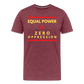 Equal Power T-Shirt - Men Short Sleeve - Sym-Red-Yellow - heather burgundy