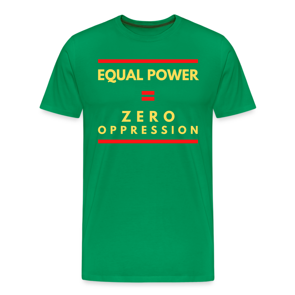 Equal Power T-Shirt - Men Short Sleeve - Sym-Red-Yellow - kelly green