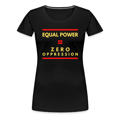 Equal Power T-Shirt - Women Short Sleeve - Sym-Red-Yellow - black