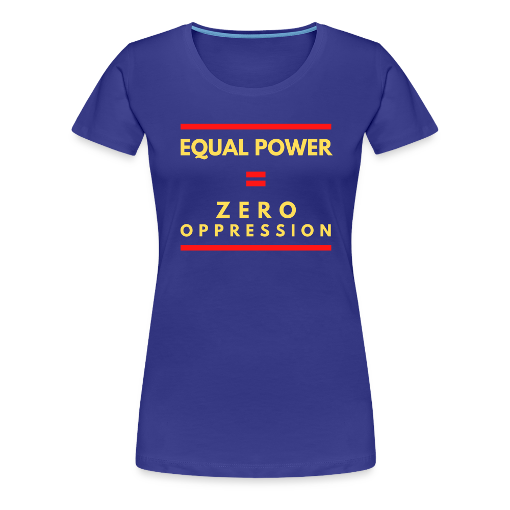 Equal Power T-Shirt - Women Short Sleeve - Sym-Red-Yellow - royal blue